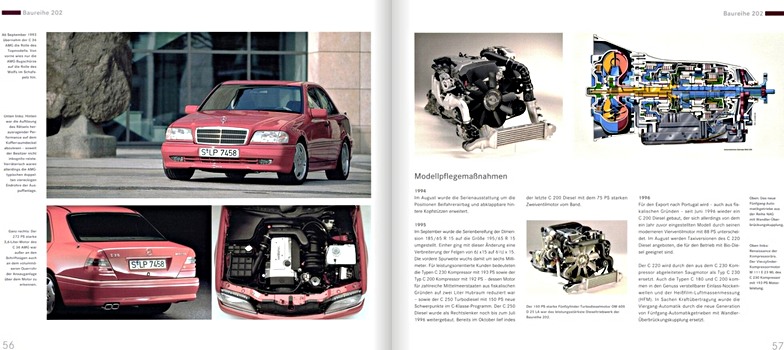 Bladzijden uit het boek Mercedes-Benz C-Klasse: Die Baureihen 201-205 (2)