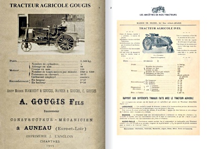Bladzijden uit het boek Les ancêtres de nos tracteurs 1900-1935 (1)