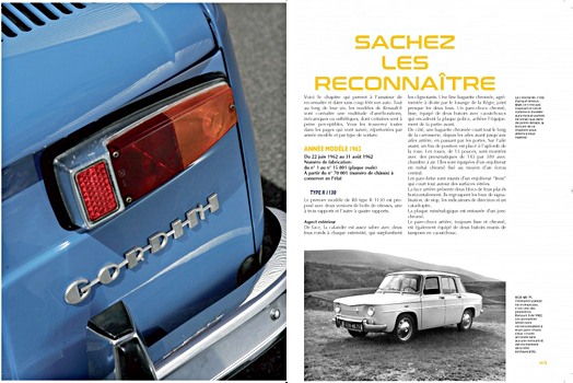 Strony książki Le Guide de Le Guide de la Renault 8 Major, R8 S et Gordini (1)