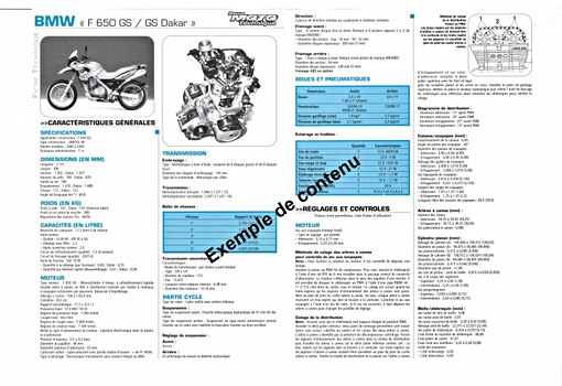 Seiten aus dem Buch Revue Technique Moto - Fiches Techniques (tome 1) (1)