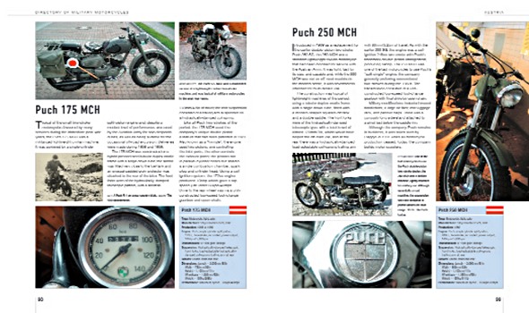 Bladzijden uit het boek Illustrated Directory of Military Motorcycles (1)