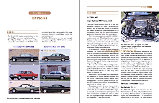 Bladzijden uit het boek Buying and Maintaining a 126 S-Class Mercedes (1)