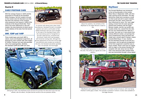 Strony książki Triumph & Standard Cars 1945 to 1984 (1)