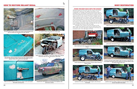 Páginas del libro How to restore: Reliant Regal (1962-1973) - Your step-by-step colour illustrated guide to body, trim & mechanical restoration (Veloce Enthusiast's Restoration Manual) (1)