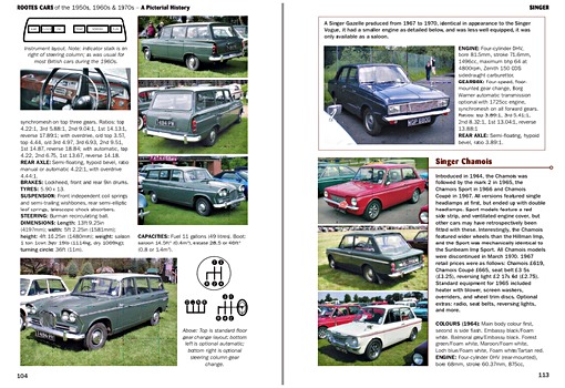 Pages du livre Rootes Cars of the 50s, 60s & 70s: A Pict History (2)