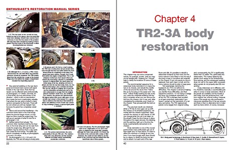 Páginas del libro How to restore: Triumph TR2, 3, 3A, 4 & 4A - Your step-by-step guide to body, trim and mechanical restoration (Veloce Enthusiast's Restoration Manual) (1)