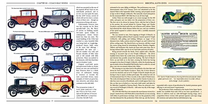 Bladzijden uit het boek Immortal Austin Seven (1)