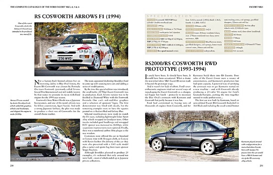 Bladzijden uit het boek Complete Catalogue of the Ford Escort Mk 3 - Mk 6 (1)