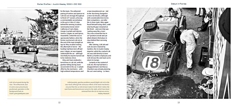 Pages of the book Austin Healey: The story of DD 300 (2)