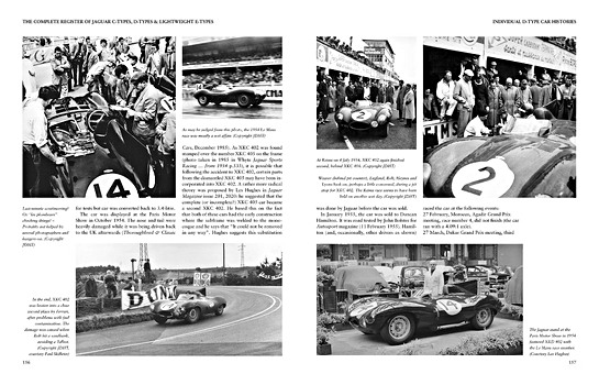 Bladzijden uit het boek The Complete Register of Jaguar C-, D- and LW E-types (1)