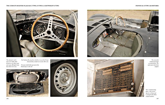 Strony książki The Complete Register of Jaguar C-, D- and LW E-types (2)