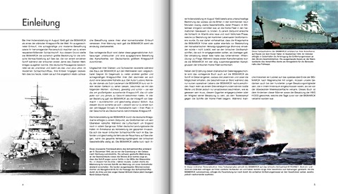 Bladzijden uit het boek Schlachtschiff Bismarck - Die Geschichte (1)