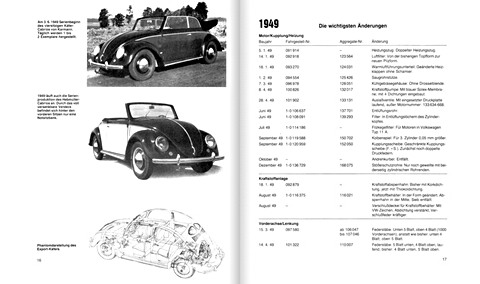 Páginas del libro Der Käfer (I) - Eine Dokumentation : Die Modelle von 1945 bis heute mit allen technische Daten und Details (2)