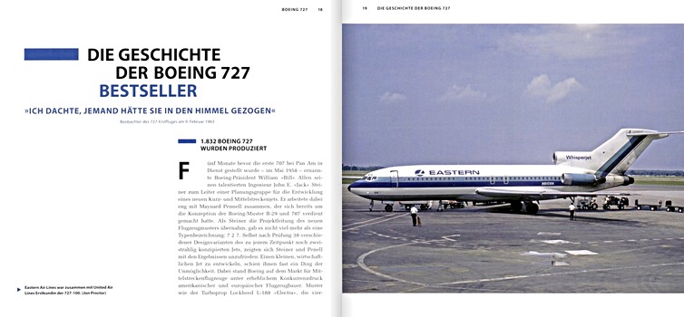 Strony książki Boeing 727 - Die Flugzeugstars (1)