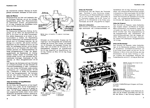 Pages of the book [0049] Ford Taunus 12 M - 3/4-Gang-Getriebe (1)