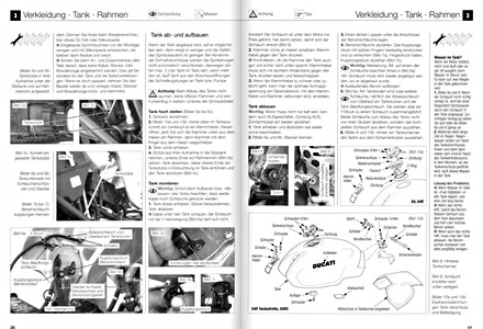 Páginas del libro Ducati Monster S4, S4R, S4RS (Modelljahre 2001-2008) - Bucheli Reparaturanleitung (1)