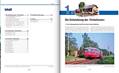 Strony książki Die Ferkeltaxe - Die Baureihe LVT 2.09 der DR (1)