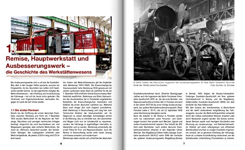 Strony książki Reichsbahnausbesserungswerke der DDR (1)