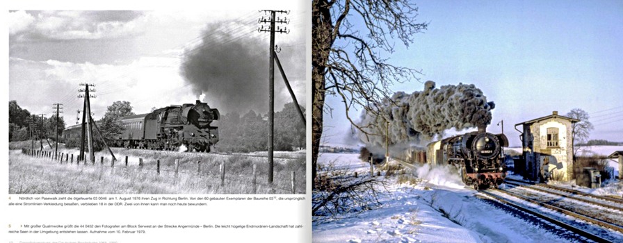 Strony książki Dampflokomotiven der DR 1965-1990 (1)