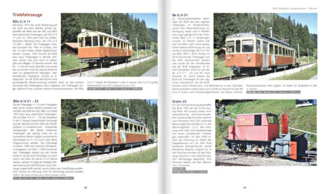 Bladzijden uit het boek Schmalspurbahnen in der Schweiz (1)